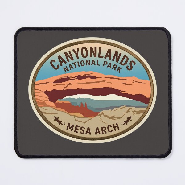 Item preview, Canyonlands National Park Mesa Arch Utah Retro Desert Badge designed and sold by LittleArij.