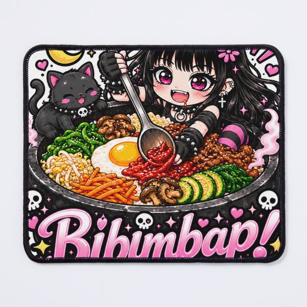 Item preview, Goth Food Gremlin Loves Bibimbap designed and sold by AnnekeJordaan.