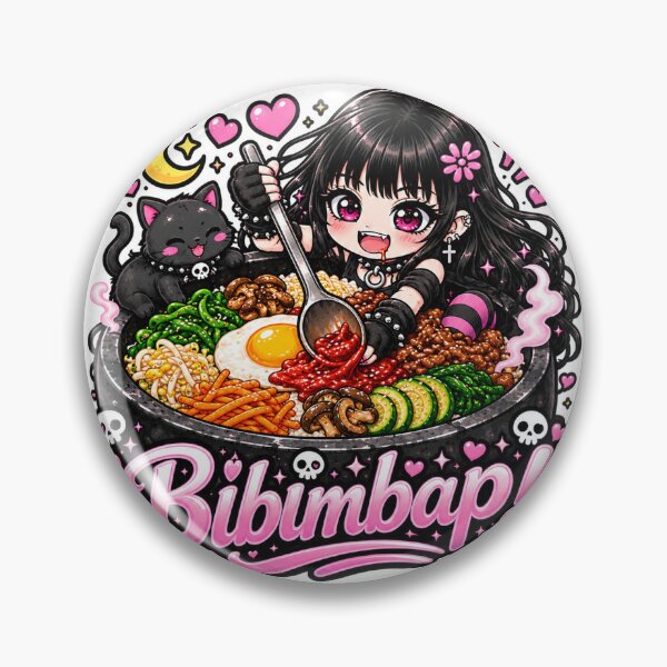 Item preview, Goth Food Gremlin Loves Bibimbap designed and sold by AnnekeJordaan.