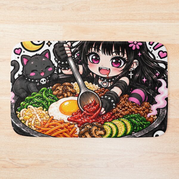 Item preview, Goth Food Gremlin Loves Bibimbap designed and sold by AnnekeJordaan.