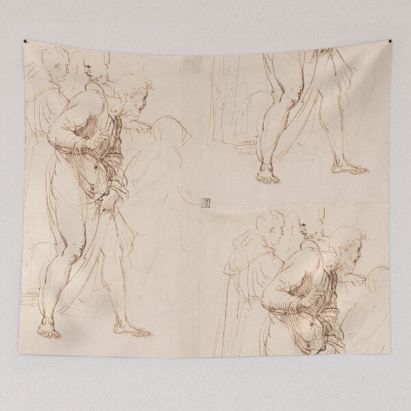 Item preview, Renaissance Figure Study in Brown Ink designed and sold by artofuniverse.