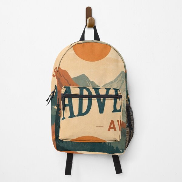 Item preview, Adventure Awaits Vintage Mountain Sunset National Park Poster designed and sold by LYAN-STORE.
