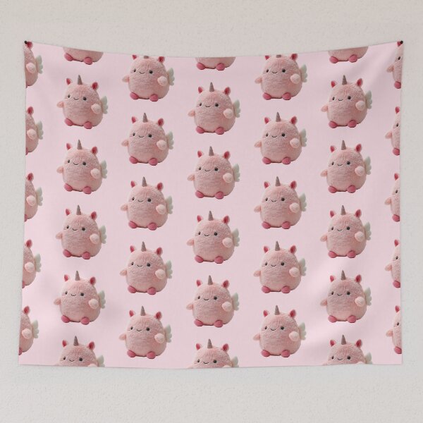 Item preview, Cute Pink Unicorn Plush Kawaii designed and sold by jianina-alondra.