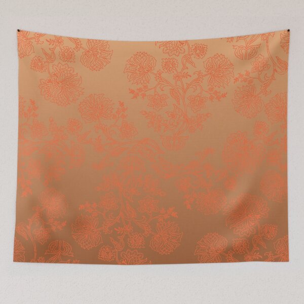 Item preview, Floral Elegance – Intricate Chintz Botanical Ombre Pattern | Orange designed and sold by Frohyou.