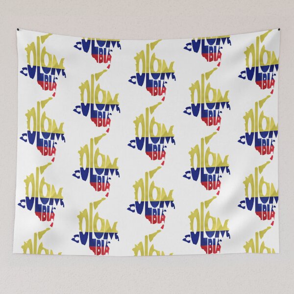 Item preview, Colombia Typographic Map Flag designed and sold by bylerg-wyneth.