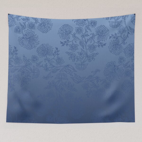 Item preview, Floral Elegance – Intricate Chintz Botanical Ombre Pattern | Blue designed and sold by Frohyou.