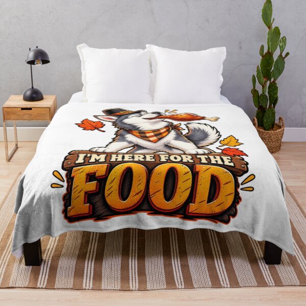 Item preview, I'm Here For The Food Thanksgiving Husky | Funny Husky Turkey Leg designed and sold by KnrNazimTHRE4DS.