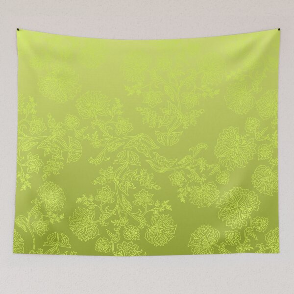 Item preview, Floral Elegance – Intricate Chintz Botanical Ombre Pattern | Chartreuse designed and sold by Frohyou.