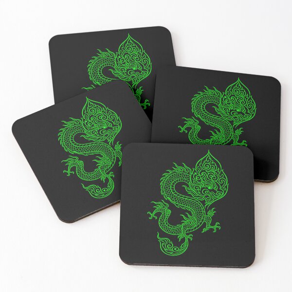 Item preview, Neon Green Ly Dynasty Dragon - Cyberpunk Asian Mythology designed and sold by Rising Drake.