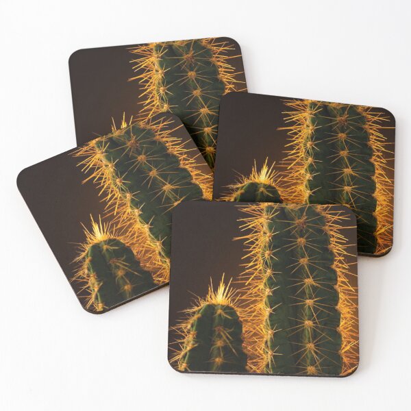 Item preview, Golden Backlit Cactus Spines Macro Desert Botanical Photo designed and sold by LYAN-STORE.