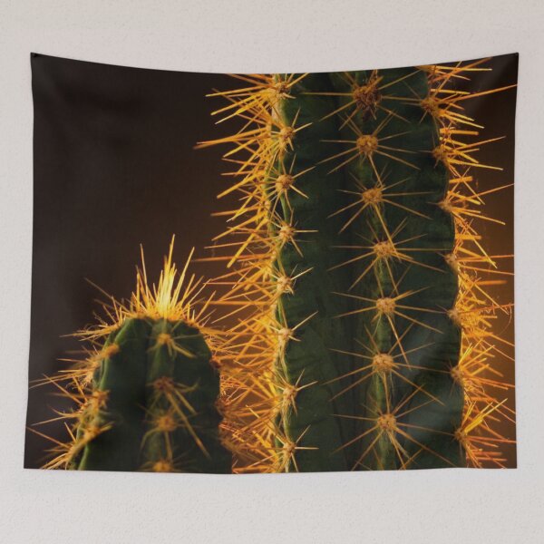 Item preview, Golden Backlit Cactus Spines Macro Desert Botanical Photo designed and sold by LYAN-STORE.