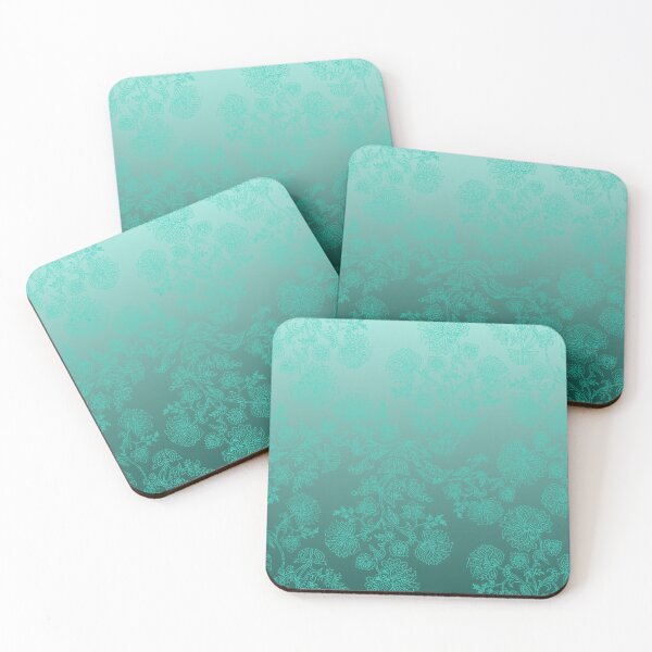Item preview, Floral Elegance – Intricate Chintz Botanical Ombre Pattern | Teal designed and sold by Frohyou.