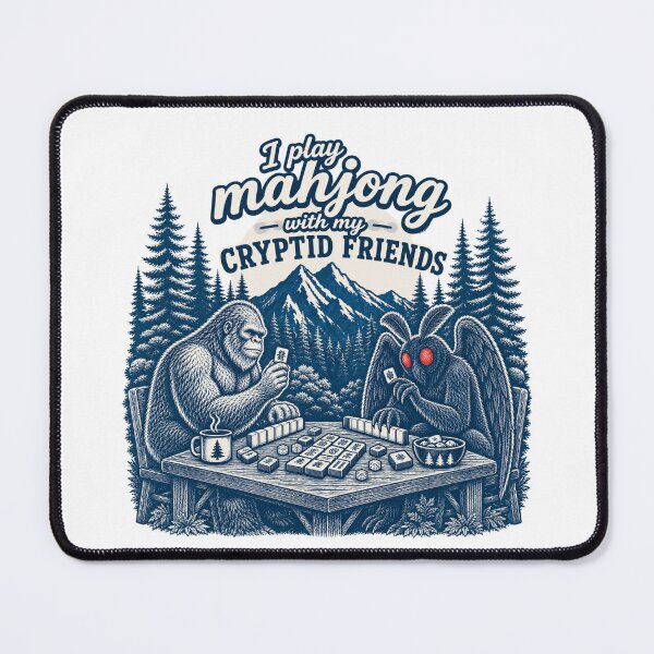 Item preview, I play mahjong with my cryptid friends designed and sold by BritishDelights.