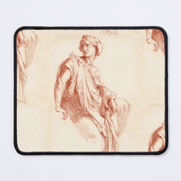 Item preview, Seated Draped Woman Red Chalk Study designed and sold by artofuniverse.