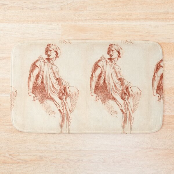 Item preview, Seated Draped Woman Red Chalk Study designed and sold by artofuniverse.