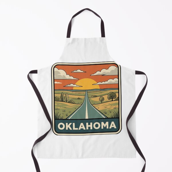 Item preview, Vintage Oklahoma Route Prairie Road Trip Travel Art designed and sold by Paper Drip.
