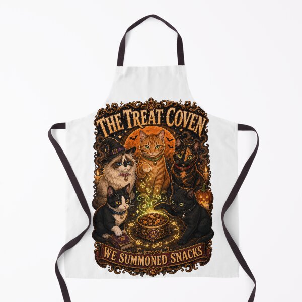 Item preview, The Treat Coven – We Summoned Snacks Halloween Cats designed and sold by chrstnslts.