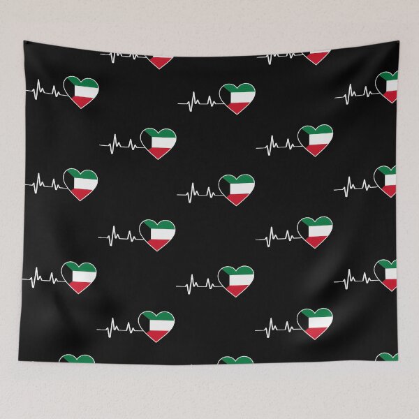 Item preview, Heartbeat Of Kuwait Flag Heart For Kuwait Lovers And Kuwaitis designed and sold by bylerg-wyneth.