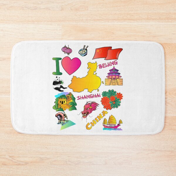 Item preview, I Love China. Hand Drawn Chinese Doodle Elements Map And Flag designed and sold by bylerg-wyneth.