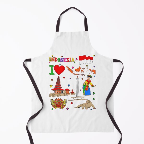 Item preview, I Love Indonesia. Hand Drawn Indonesian Elements Flag And Map designed and sold by bylerg-wyneth.