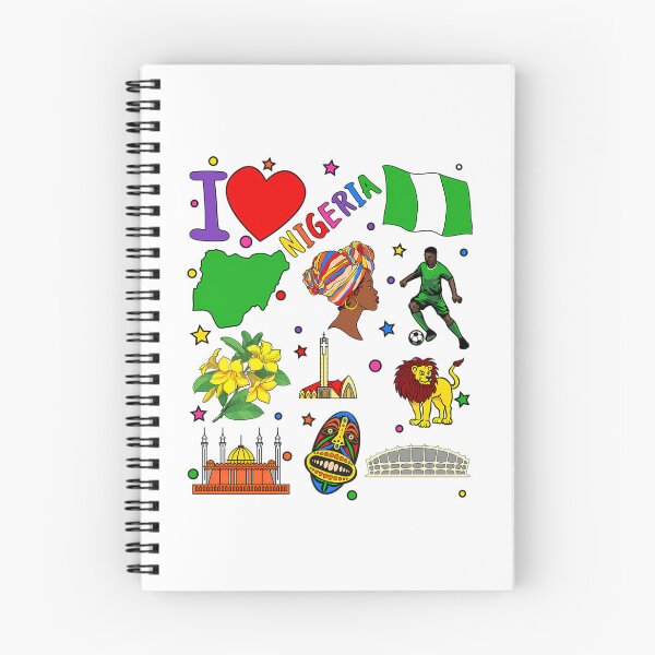 Item preview, I Love Nigeria. Hand Drawn Nigerian Landmarks Flag And Map Of Nigeria designed and sold by bylerg-wyneth.
