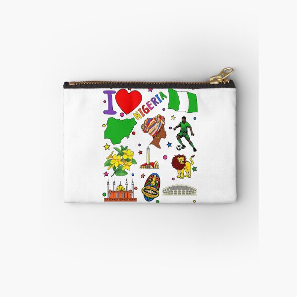 Item preview, I Love Nigeria. Hand Drawn Nigerian Landmarks Flag And Map Of Nigeria designed and sold by bylerg-wyneth.