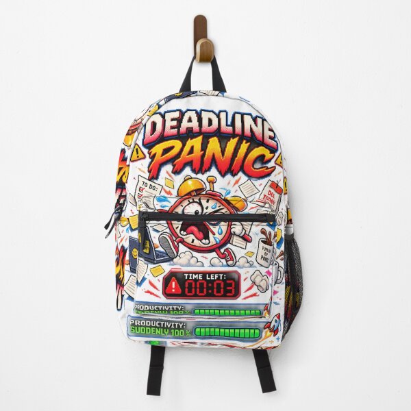 Item preview, Deadline Panic – Last Minute Productivity Pixel Humor designed and sold by Mad Factory Designs.