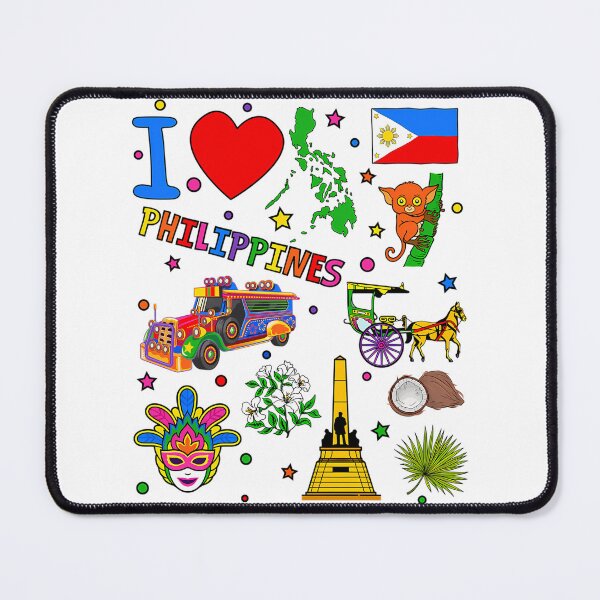 Item preview, I Love Philippines. Hand Drawn Philippine Landmarks Flag And Map designed and sold by bylerg-wyneth.