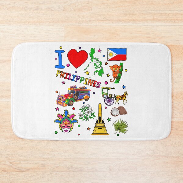 Item preview, I Love Philippines. Hand Drawn Philippine Landmarks Flag And Map designed and sold by bylerg-wyneth.