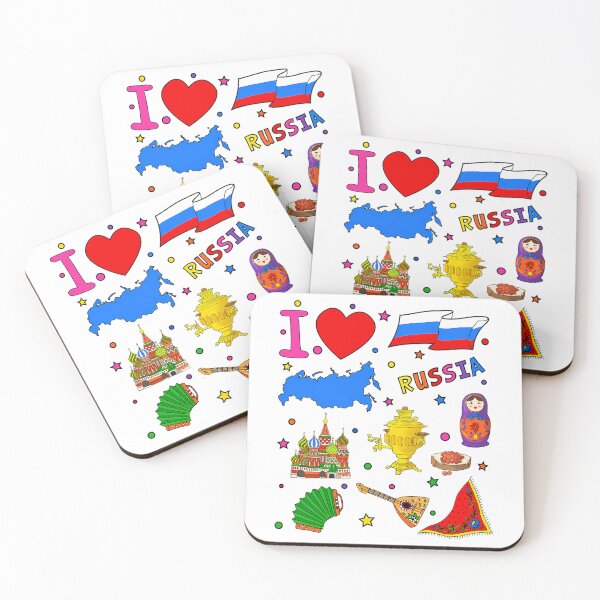 Item preview, I Love Russia. Hand Drawn Russian Landmarks Flag And Map designed and sold by bylerg-wyneth.