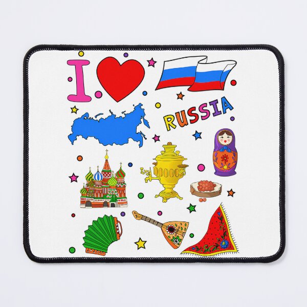 Item preview, I Love Russia. Hand Drawn Russian Landmarks Flag And Map designed and sold by bylerg-wyneth.