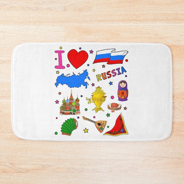 Item preview, I Love Russia. Hand Drawn Russian Landmarks Flag And Map designed and sold by bylerg-wyneth.