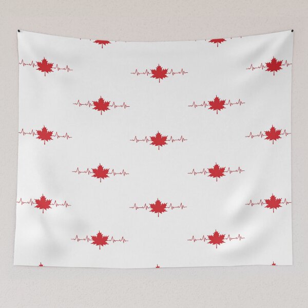 Item preview, I Love Canada Maple Leaf Heart Beats Design The Canadian Flag Icon - Wht designed and sold by bylerg-wyneth.