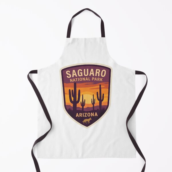 Item preview, Saguaro National Park Arizona Retro Sunset Coyote Badge designed and sold by LittleArij.
