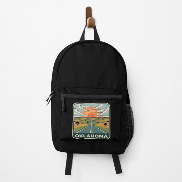 Item preview, Vintage Oklahoma Route Prairie Road Trip Travel Art designed and sold by Paper Drip.