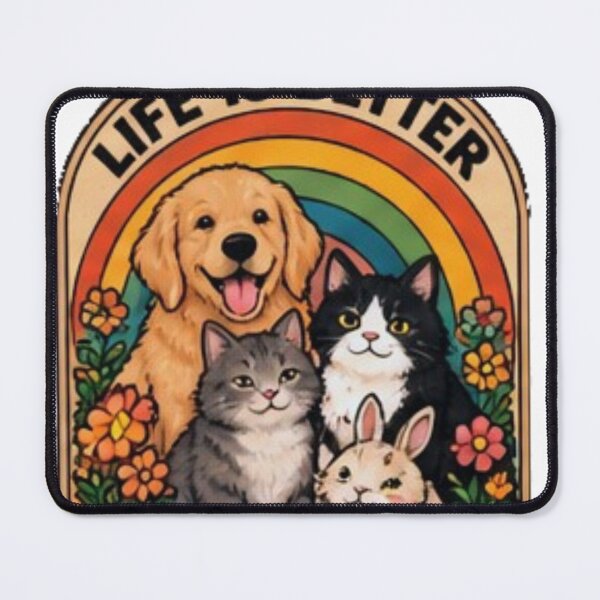 Item preview, Life Is Better With Furry Friends Retro Pet Lover Sticker designed and sold by Anstickerrr.