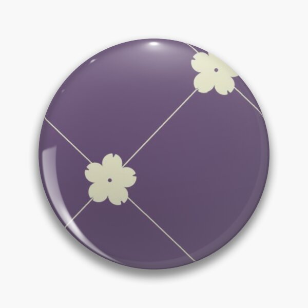 Item preview, Minimalist Sakura Grid Purple Cream Flower Pattern designed and sold by LYAN-STORE.