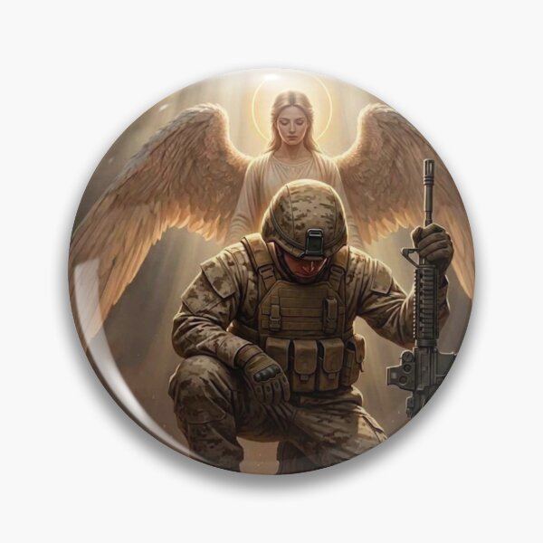 Item preview, Marine with Angel designed and sold by InkShiftLabs.