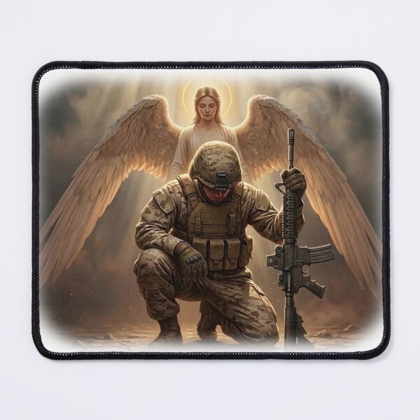 Item preview, Marine with Angel designed and sold by InkShiftLabs.