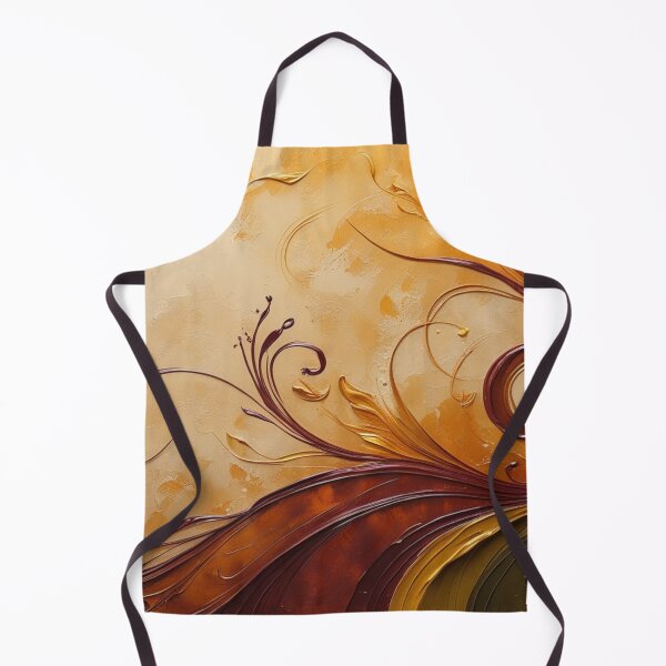 Artikelvorschau, Goldene abstrakte Wirbelkunst – Elegantes, fließendes Design in Braun, Orange und Burgunderrot. entworfen und verkauft von fbtrisha.