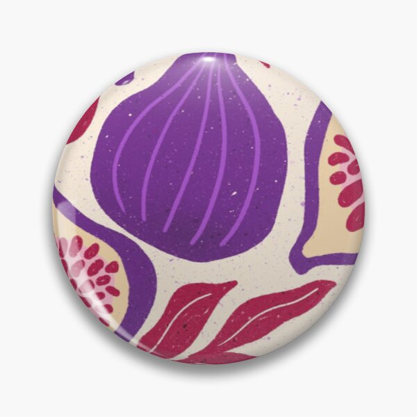 Item preview, Cute Purple Figs Fruit Linocut Mediterranean Folk Art designed and sold by LYAN-STORE.