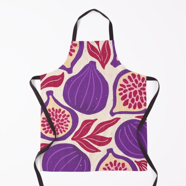 Item preview, Cute Purple Figs Fruit Linocut Mediterranean Folk Art designed and sold by LYAN-STORE.