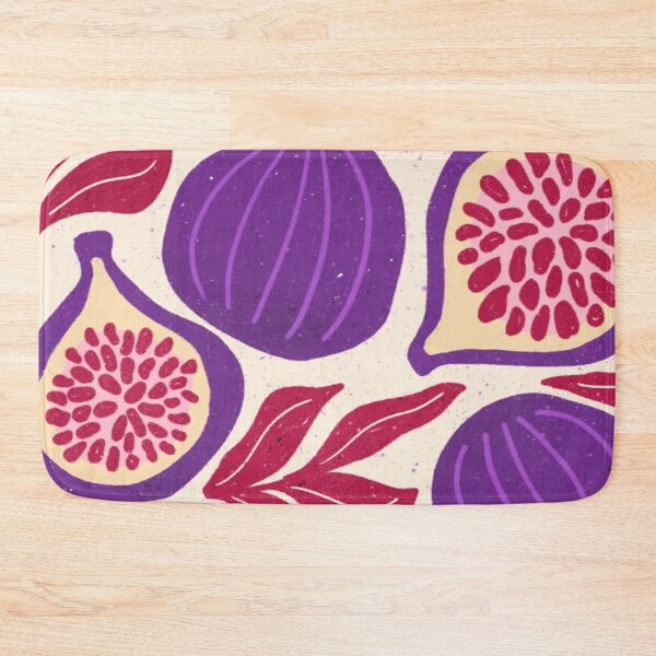 Item preview, Cute Purple Figs Fruit Linocut Mediterranean Folk Art designed and sold by LYAN-STORE.