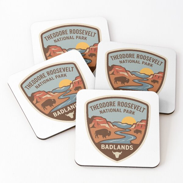 Item preview, Theodore Roosevelt National Park Badlands Vintage Bison Shield designed and sold by LittleArij.