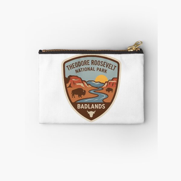 Item preview, Theodore Roosevelt National Park Badlands Vintage Bison Shield designed and sold by LittleArij.