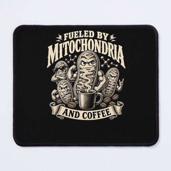 Item preview, Fueled By Mitochondria And Coffee – Funny Biology Science Coffee Lover Design designed and sold by PosiMCreations.
