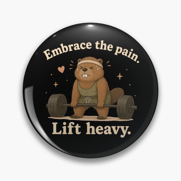 Item preview, Embrace the Pain Lift Heavy | Funny Beaver Weightlifting Shirt | Cute Gym Workout Design designed and sold by HumbleAthlete.