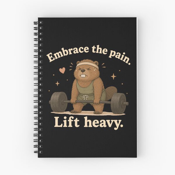 Item preview, Embrace the Pain Lift Heavy | Funny Beaver Weightlifting Shirt | Cute Gym Workout Design designed and sold by HumbleAthlete.