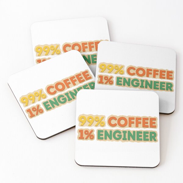 Item preview, 99 Percent Coffee 1 Percent Engineer Funny Job Quote designed and sold by RDproject.