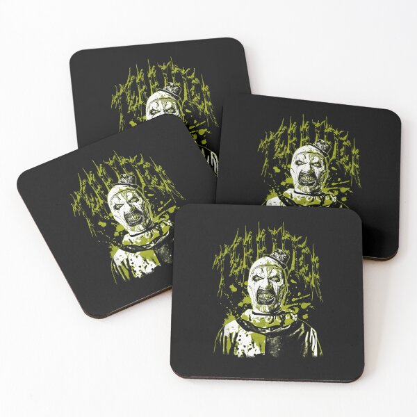 Item preview, Spooky Slasher Green Splatter Creepy Mime Jester Portrait designed and sold by MaceonPi.